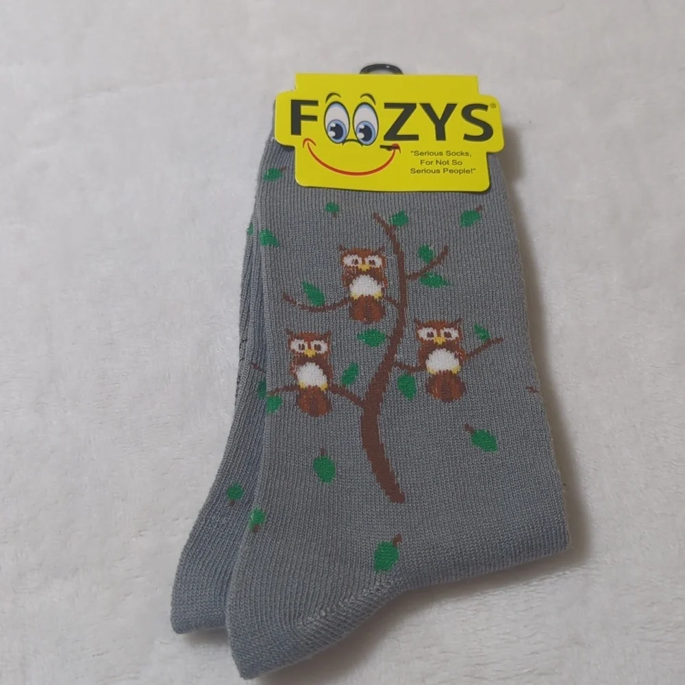 Foozys Owl Socks Fits Shoe Size 4-10